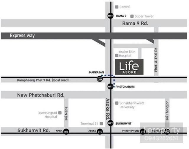 รูป B039 ให้เช่าคอนโด Life Asoke ห้องสวย เฟอร์ครบ ราคาพิเศษ - รูปที่ 10/10