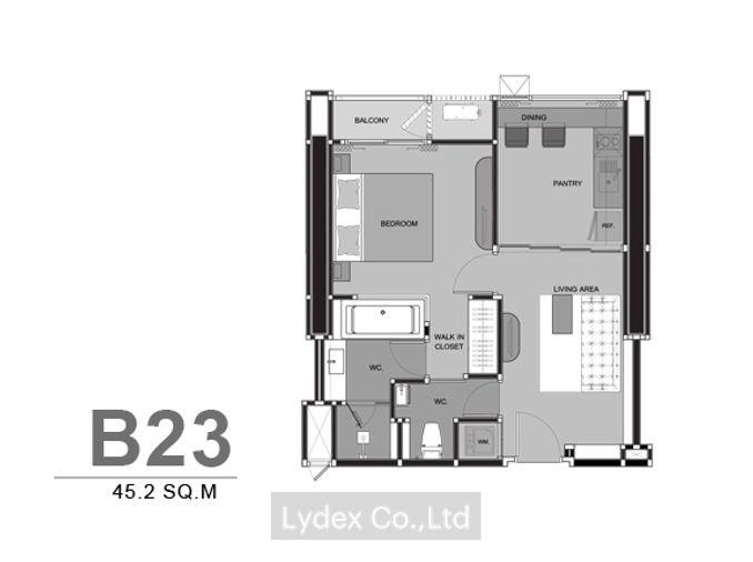 รูป ปล่อยขายคอนโด ริทึ่ม สุขุมวิท 44/1 ชั้น 29 ขนาด 45.40 ตรม. - รูปที่ 35/35