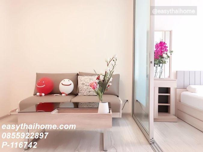 รูป P-116742 — ขายคอนโดพร้อมผู้เช่า Aspire Sathorn-Taksin Copper Zone ใกล้ BTS วุฒากาศ ชั้น 12 ห้อง 1 นอน 1 น้ำ 085-592-2897 Line: @easythaihome - รูปที่ 6/9