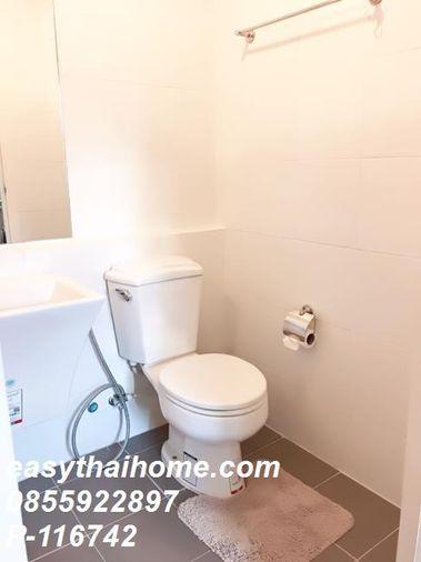 รูป P-116742 — ขายคอนโดพร้อมผู้เช่า Aspire Sathorn-Taksin Copper Zone ใกล้ BTS วุฒากาศ ชั้น 12 ห้อง 1 นอน 1 น้ำ 085-592-2897 Line: @easythaihome - รูปที่ 8/9