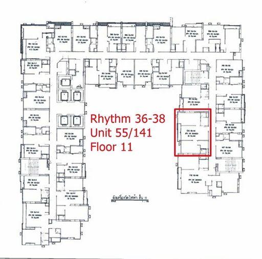 รูป T1383 คอนโดให้เช่า Rhythm Sukhumvit 36 - 38 (ริทึ่ม สุขุมวิท 36-38) ห้องสวย เฟอร์ครบ มีเครื่องซักผ้า ราคาพิเศษ - รูปที่ 32/32