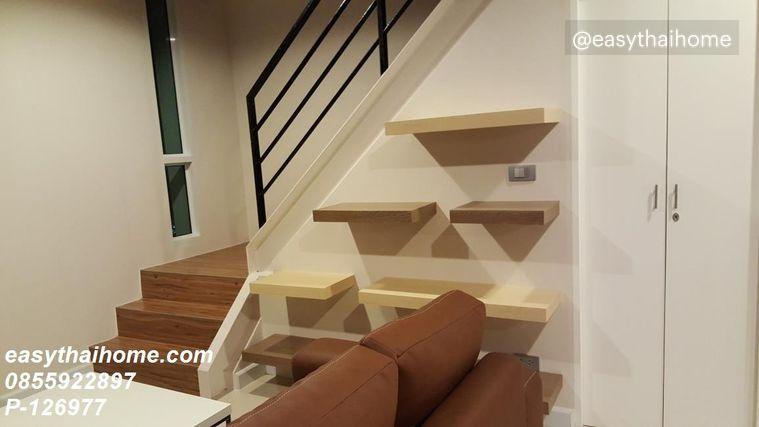 รูป P-126977 คอนโดหรู Duplex 2 ห้องนอน วิวเมือง! เดอะ สกาย สุขุมวิท ใกล้ MRT อโศก 35,000 บาท | Line Id @easythaihome | 085-592-2897 - รูปที่ 16/27