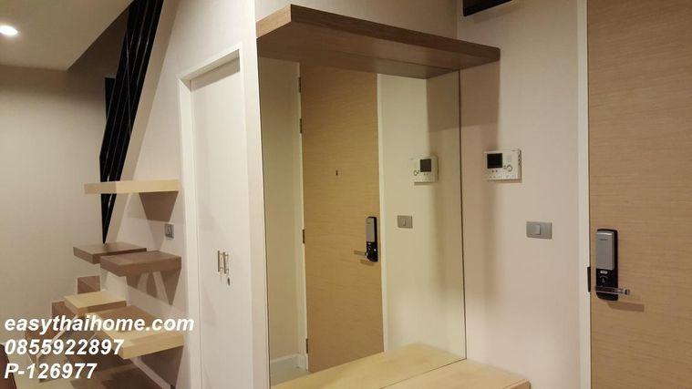 รูป P-126977 คอนโดหรู Duplex 2 ห้องนอน วิวเมือง! เดอะ สกาย สุขุมวิท ใกล้ MRT อโศก 35,000 บาท | Line Id @easythaihome | 085-592-2897 - รูปที่ 8/27
