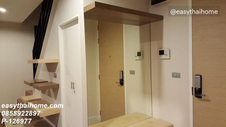 รูป P-126977 คอนโดหรู Duplex 2 ห้องนอน วิวเมือง! เดอะ สกาย สุขุมวิท ใกล้ MRT อโศก 35,000 บาท | Line Id @easythaihome | 085-592-2897 - รูปที่ 8/27
