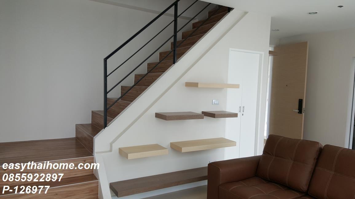 รูป P-126977 คอนโดหรู Duplex 2 ห้องนอน วิวเมือง! เดอะ สกาย สุขุมวิท ใกล้ MRT อโศก 35,000 บาท | Line Id @easythaihome | 085-592-2897 - รูปที่ 19/27
