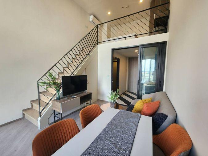 รูป Rds-1013 ให้เช่าคอนโด เดอะ เบส สะพานใหม่ ห้อง loft 2 ชั้น พร้อมเข้าอยู่ 🔥🔥🔥 นัดชมห้องด่วน 🟥 Line@ : @propertyfinder - รูปที่ 9/20