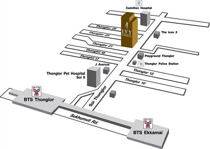 รูป Tel. 096-789-4614 คอนโด ไอวี่ ทองหล่อ สวยและราคาดีสุดในโครงการ ขนาด 36 ตารางเมตร ชั้นสูง วิวทิศใต้หันไปทาง J Avenue เฟอร์ built in - รูปที่ 10/11