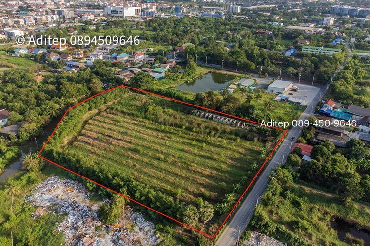 รูป ขายที่ดินราชพฤกษ์ เกือบ 9 ไร่ ที่ดินใกล้รถไฟฟ้าสายสีม่วง สถานีบางรักใหญ่ บางบัวทอง เข้าออกได้ 2 ทาง ทั้งทางถนนรัตนาธิเบศร์ และถนนราชพฤกษ์ - รูปที่ 11/24