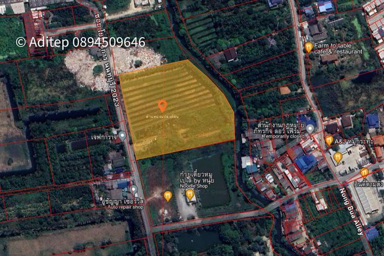 รูป ขายที่ดินราชพฤกษ์ เกือบ 9 ไร่ ที่ดินใกล้รถไฟฟ้าสายสีม่วง สถานีบางรักใหญ่ บางบัวทอง เข้าออกได้ 2 ทาง ทั้งทางถนนรัตนาธิเบศร์ และถนนราชพฤกษ์ - รูปที่ 3/24