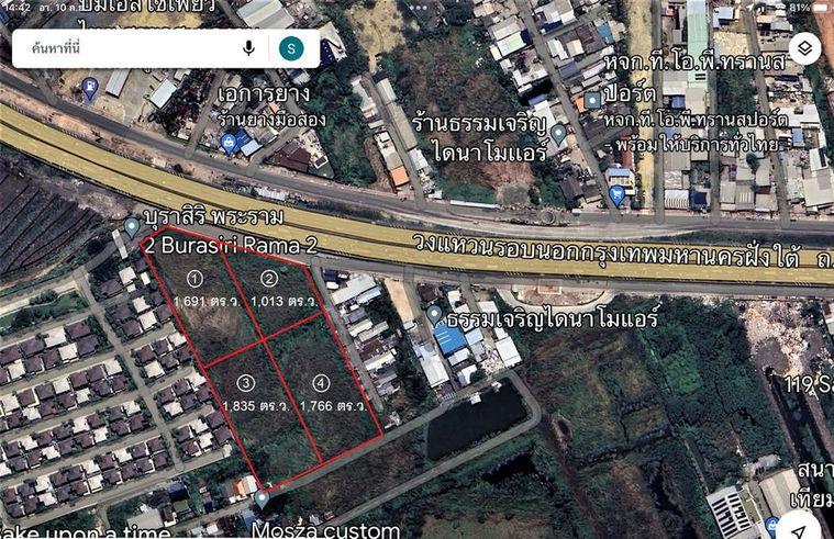 รูป Call : 061-509-4266 ขายที่ดินติดทางด่วนวงแหวนรอบกรุงเทพฝั่งใต้ พระราม 2 บางขุนเทียน-ชายทะเล เนื้อที่ 15-3-8 ไร่ ราคา 270,405,000 บาท - รูปที่ 1/6