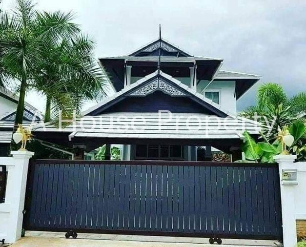 picture Single house in Pattaya, Samran Village, Bang Lamung, with swimming pool, ready to move in, Chonburi. - 1/8