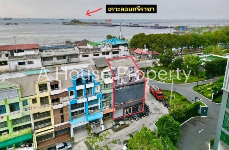 รูป ตึกอาคารพาณิชย์มือสอง ศรีราชา 2คูหาครึ่ง หัวมุม ใกล้เกาะลอยศรีราชา ชลบุรี - รูปที่ 1/12