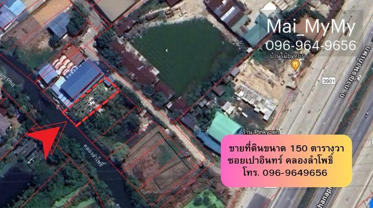 รูป ขายที่ดิน‼️ขนาด 150 ตารางวา ซอยเปาอินทร์-คลองลำโพ ที่ดินติดริมคลองใกล้ถนนใหญ่ หน้ากว้าง ประมาณ 17 เมตร ลึกประมาณ 36 เมตร ถมแล้วพร้อมปลูกสร้าง - รูปที่ 3/14