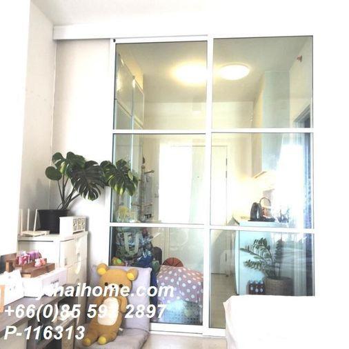 รูป P-116313 วิวเมืองสุดปัง! 1 นอน @ Chapter One Eco ห้วยขวาง ใกล้ MRT! | Line Id: @easythaihome | 085-592-2897 - รูปที่ 2/12