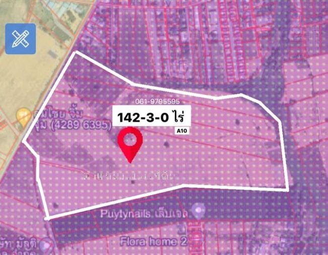 picture Bo Win land for sale, large plot, purple striped area. Near WHA1 Industrial Estate - 3/7