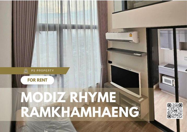 picture For rent ✨Modiz Rhyme Ramkhamhaeng✨Corner room, beautiful view, decorated, private, complete with furniture and electrical appliances. - 1/11