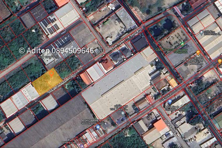 รูป ขายที่ดิน พื้นที่สีม่วง สมุทรปราการ 200 ตร.วา ซอยสุขสวัสดิ์ 78 แยก 18 ถมแล้ว เหมาะสร้างโรงงาน โกดังสินค้า - รูปที่ 2/9