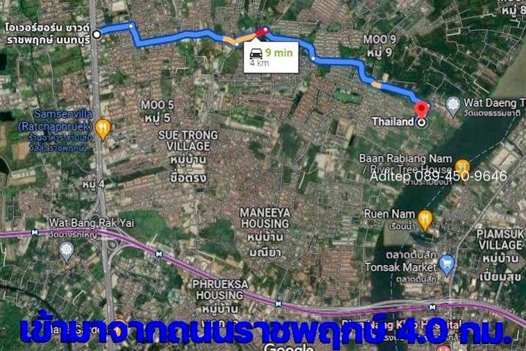 รูป ขายที่ดิน ใกล้แม่น้ําเจ้าพระยา ซ.ไทรม้า 5 นนทบุรี ที่ถมแล้วเกือบ 4 ไร่ ใกล้รถไฟฟ้า ใกล้โครงการสะพานสนามบินน้ำตัดเชื่อมไปออกถนนราชพฤกษ์ในอนาคต - รูปที่ 5/13