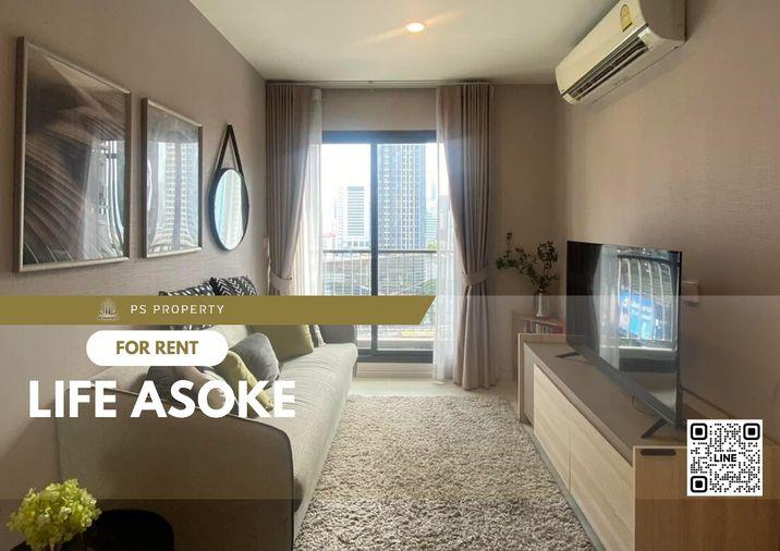 picture For rent 📌 Life Asoke 📌 complete furniture and electrical appliances, near MRT Phetchaburi - 1/17