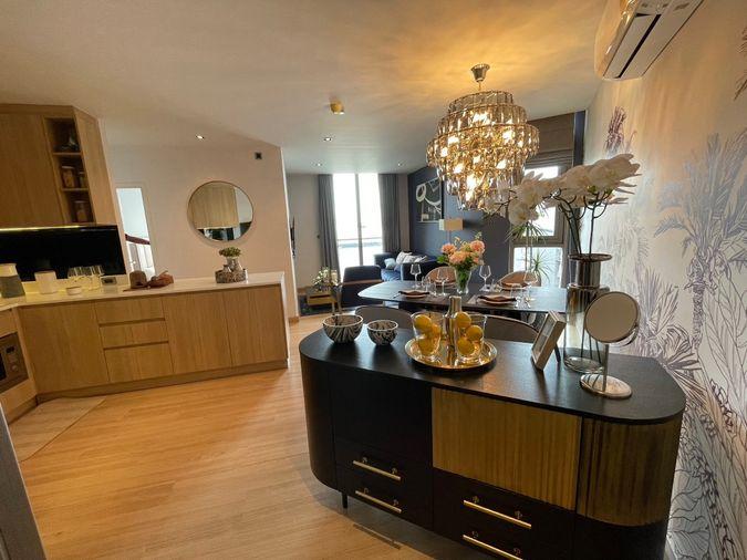 รูป U Charoen residence town in town , เช่า 57ตรม ชั้น7  , 2 ห้องนอน  Furniture จาก Quarttro design - รูปที่ 5/7