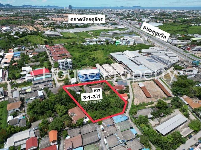 picture Beautiful land plot for sale with buildings, good location, near Chatuchak Market, Chonburi - 2/7