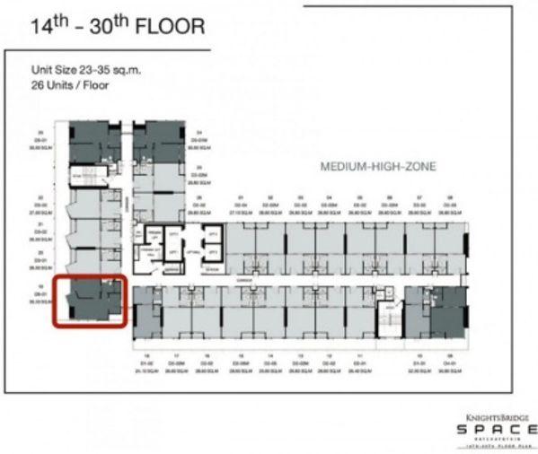 รูป ขาย KnightsBridge Space รัชโยธิน 2 ห้องนอน 45 ตรม. ชั้น 19 ห้องมุม ติด BTS พหลโยธิน 24 - รูปที่ 11/12