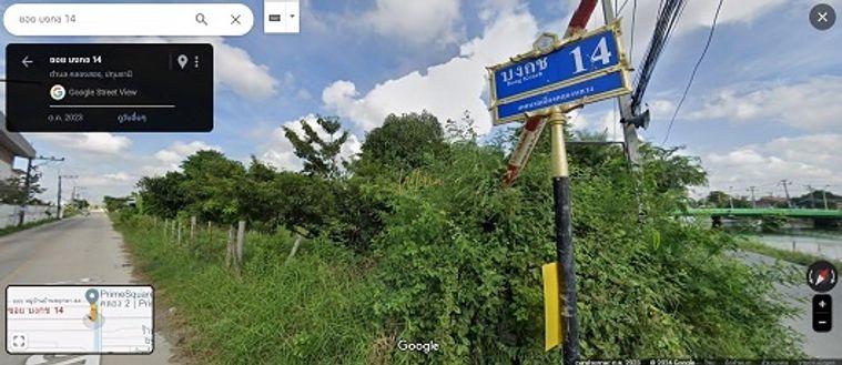 รูป ขายที่ดิน ปทุมธานี คลองสอง คลองหลวง แปลงสวย รูปสี่เหลี่ยมผืนผ้า ขนาด 13-2-77 ไร่ - รูปที่ 3/7
