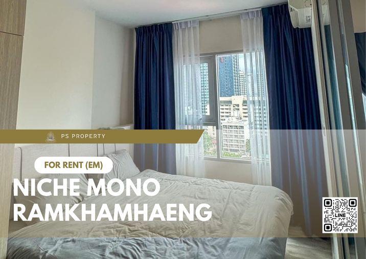 picture For rent 📍 Niche Mono Ramkhamhaeng 📍 Complete furniture and electrical appliances. There is a shuttle to The Mall Bang Kapi. - 1/10