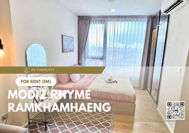 รูป ให้เช่า 🔥 Modiz Rhyme Ramkhamhaeng 🔥 ใกล้ MRT เพียง 80 เมตร เฟอร์นิเจอร์ และ เครื่องใช้ไฟฟ้าครบ  - รูปที่ 1/11
