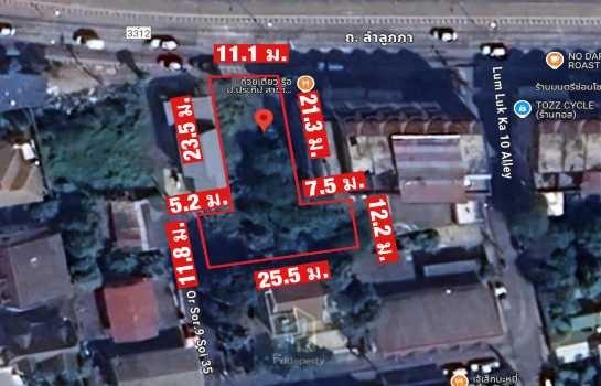 รูป ขาย ที่ดินเปล่า 141 ตรว. ซ.ลำลูกกา 10 ติด ถ.ลำลูกกา ทำเลดี เหมาะทำการค้า - รูปที่ 3/7