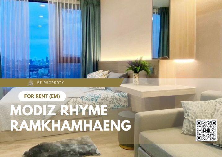 picture For rent 📍 Modiz Rhyme Ramkhamhaeng 📍 Fully furnished and electrical appliances, near MRT Ramkhamhaeng. - 1/7