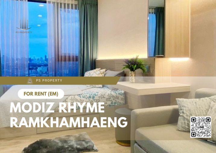 picture For rent 📍 Modiz Rhyme Ramkhamhaeng 📍 Fully furnished and electrical appliances, near MRT Ramkhamhaeng. - 1/7