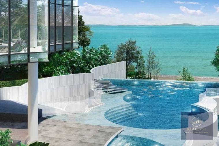 picture Luxury beach front Arom Wongamat Sea view and pool view Foreigner quota Private elevator On 6floor Na Klue Pattaya - 2/38