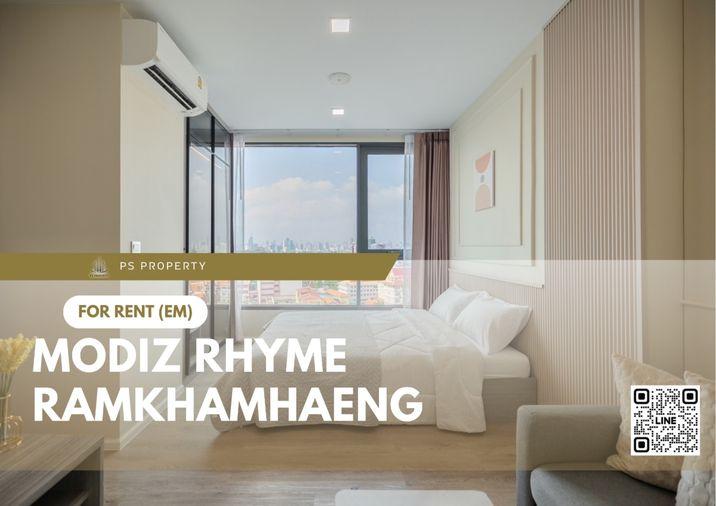รูป ให้เช่า 🔥 Modiz Rhyme Ramkhamhaeng 🔥 ใกล้ MRT เพียง 80 เมตร เฟอร์นิเจอร์ และ เครื่องใช้ไฟฟ้าครบ  - รูปที่ 1/12