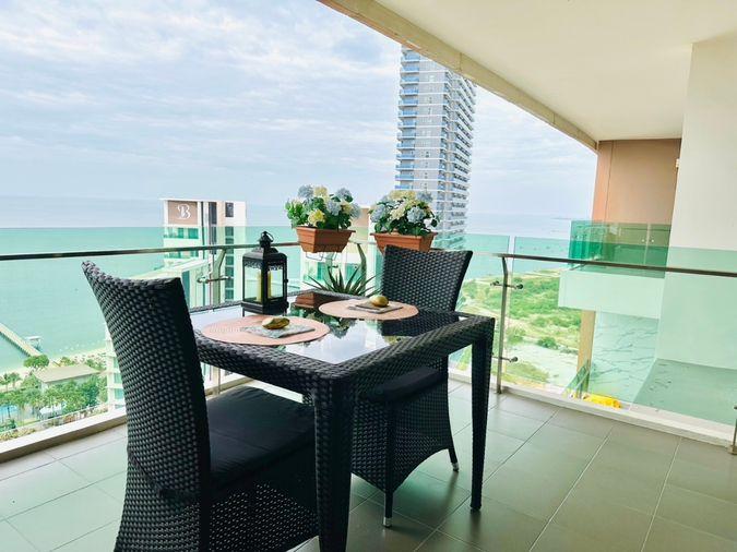 รูป For Sale : Casalunar Paradiso 1 ห้องนอน -  ห้องตกแต่งพร้อมเข้าอยู่ - คอนโดติดทะเลชลบุรี  - รูปที่ 2/21