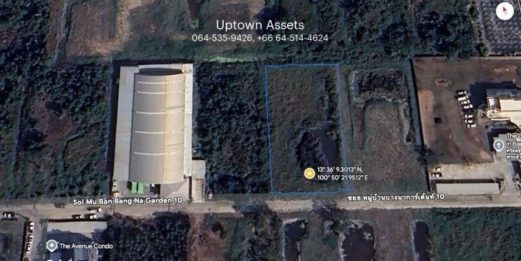 รูป (UA005)ขายที่ดิน 2 ไร่ ซอยเอแบค หมู่บ้านบางนา การ์เด้นท์ 10 - รูปที่ 12/13