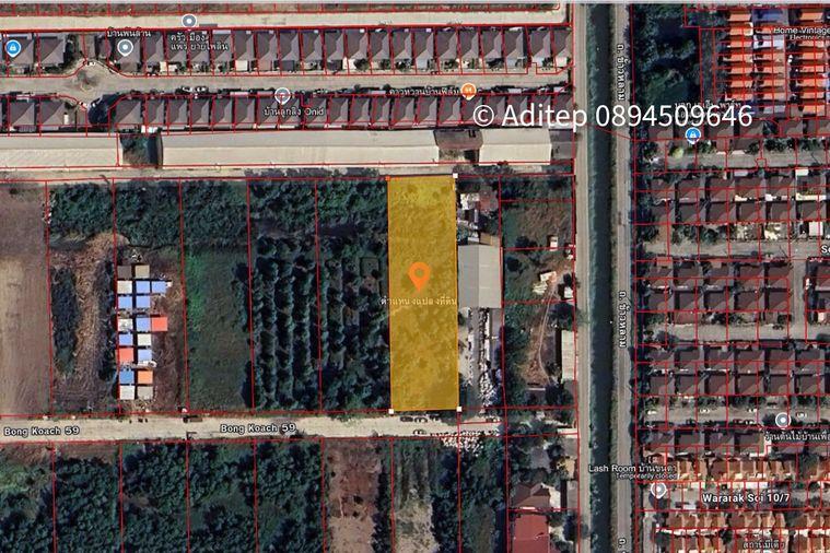 picture Land for sale, Soi Bongkot 59, Khlong Song, Pathum Thani, size 2 rai, on a concrete road, good location, suitable for developing into a warehouse - 2/18