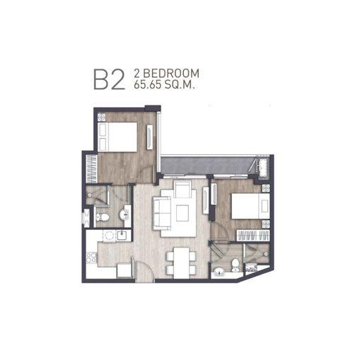 รูป Craft Ploenchit  คราฟท์ เพลินจิต  ชั้น 5-10 ขนาด 65 ตรม 2 ห้องนอน 2ห้องน้ำ - รูปที่ 14/14