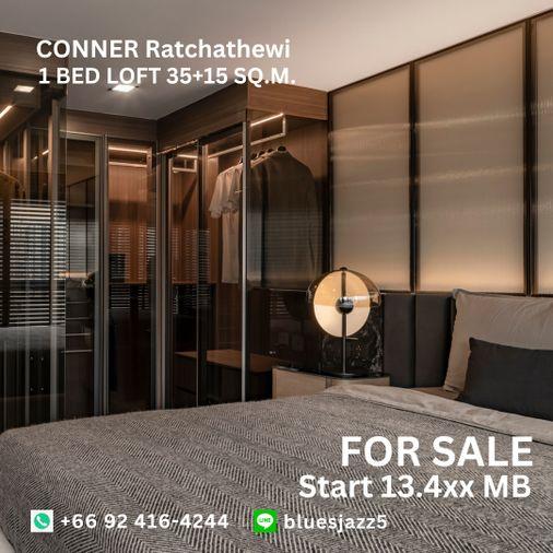 รูป ขาย คอนเนอร์ ราชเทวี 1Bed Loft 35+15ตรม ห้องใหม่ มือหนึ่ง พร้อมเข้าอยู่ คอนโดใกล้ BTS ราชเทวี ประตูน้ำ สยามพารากอน MBK - รูปที่ 6/9