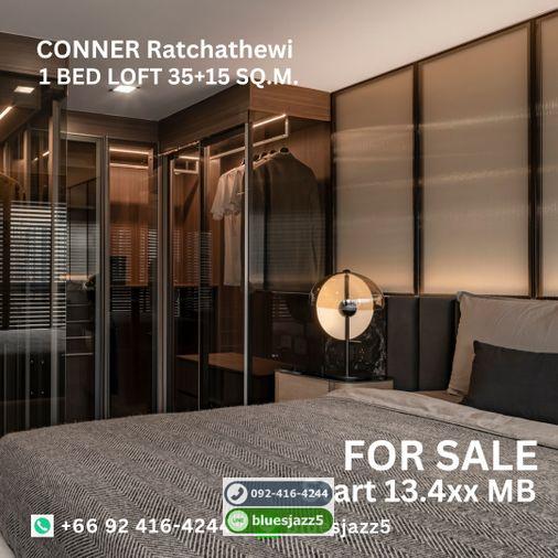 รูป ขาย คอนเนอร์ ราชเทวี 1Bed Loft 35+15ตรม ห้องใหม่ มือหนึ่ง พร้อมเข้าอยู่ คอนโดใกล้ BTS ราชเทวี ประตูน้ำ สยามพารากอน MBK - รูปที่ 6/9