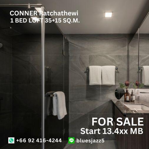 รูป ขาย คอนเนอร์ ราชเทวี 1Bed Loft 35+15ตรม ห้องใหม่ มือหนึ่ง พร้อมเข้าอยู่ คอนโดใกล้ BTS ราชเทวี ประตูน้ำ สยามพารากอน MBK - รูปที่ 8/9