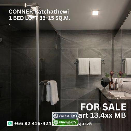 รูป ขาย คอนเนอร์ ราชเทวี 1Bed Loft 35+15ตรม ห้องใหม่ มือหนึ่ง พร้อมเข้าอยู่ คอนโดใกล้ BTS ราชเทวี ประตูน้ำ สยามพารากอน MBK - รูปที่ 8/9