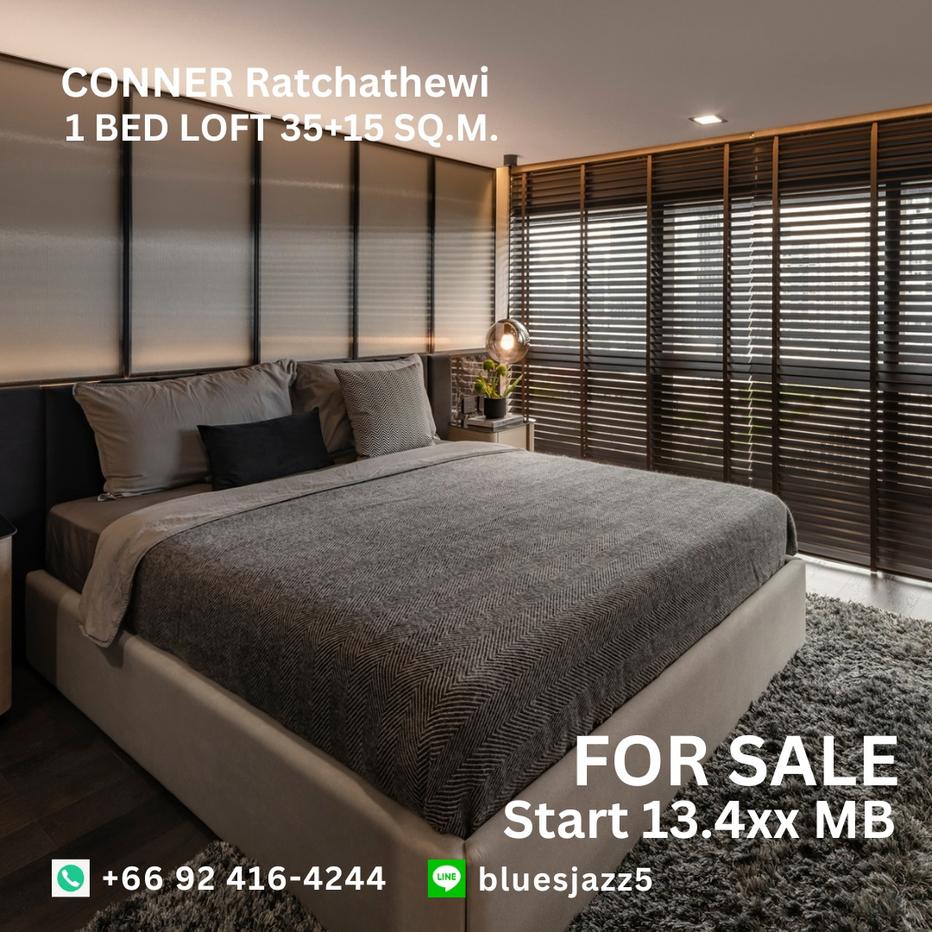 รูป ขาย คอนเนอร์ ราชเทวี 1Bed Loft 35+15ตรม ห้องใหม่ มือหนึ่ง พร้อมเข้าอยู่ คอนโดใกล้ BTS ราชเทวี ประตูน้ำ สยามพารากอน MBK - รูปที่ 4/9
