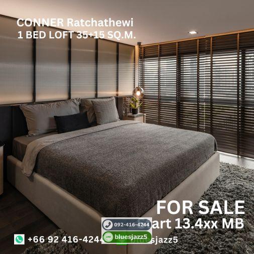 รูป ขาย คอนเนอร์ ราชเทวี 1Bed Loft 35+15ตรม ห้องใหม่ มือหนึ่ง พร้อมเข้าอยู่ คอนโดใกล้ BTS ราชเทวี ประตูน้ำ สยามพารากอน MBK - รูปที่ 4/9