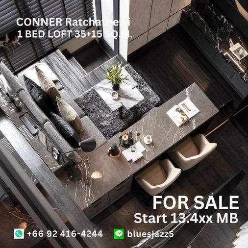 รูป ขาย คอนเนอร์ ราชเทวี 1Bed Loft 35+15ตรม ห้องใหม่ มือหนึ่ง พร้อมเข้าอยู่ คอนโดใกล้ BTS ราชเทวี ประตูน้ำ สยามพารากอน MBK - รูปที่ 9/9