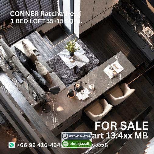 รูป ขาย คอนเนอร์ ราชเทวี 1Bed Loft 35+15ตรม ห้องใหม่ มือหนึ่ง พร้อมเข้าอยู่ คอนโดใกล้ BTS ราชเทวี ประตูน้ำ สยามพารากอน MBK - รูปที่ 9/9