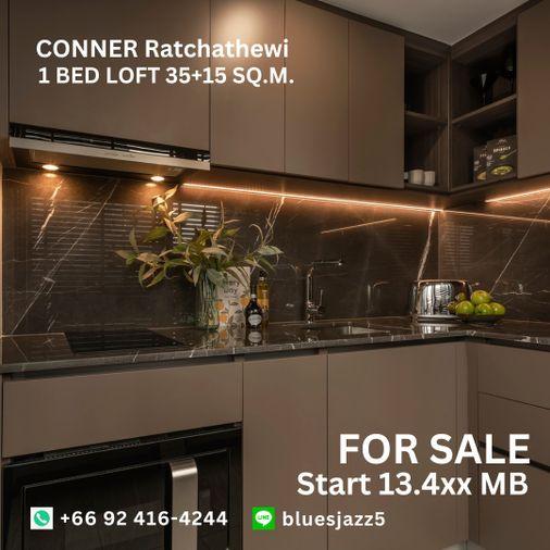 รูป ขาย คอนเนอร์ ราชเทวี 1Bed Loft 35+15ตรม ห้องใหม่ มือหนึ่ง พร้อมเข้าอยู่ คอนโดใกล้ BTS ราชเทวี ประตูน้ำ สยามพารากอน MBK - รูปที่ 7/9