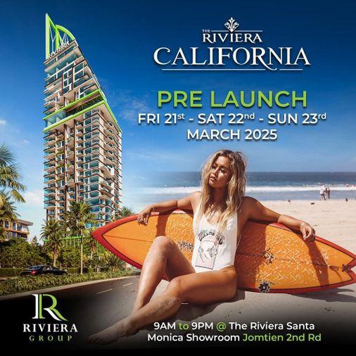 รูป ชีวิตที่หรูหราใกล้ทะเล รอคุณอยู่ จองคอนโดสุดหรู The Riviera California กับเรา รับแคชแบคสูงสุด 100,000 บาท - รูปที่ 1/32