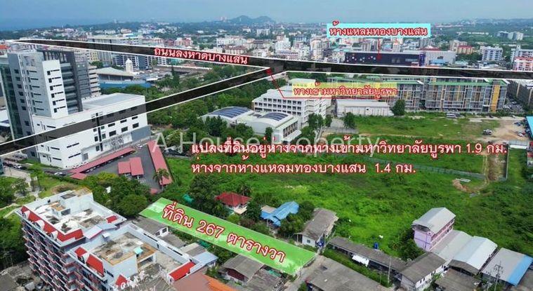 รูป ขายที่ดินบางแสน แปลงสวย ใจกลางเมือง ติดกับมหาวิทยาลัยบูรพา - รูปที่ 3/3