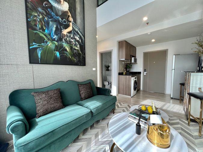 รูป ขายด่วน 1ห้องนอน duplex เพดานสูงโปร่ง วิวสวยห้องกว้าง Ideo Mobi Sukhumvit Eastpoint - รูปที่ 8/15